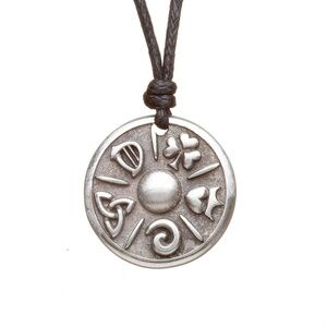 Mystery of Ireland Round Pewter Necklace - Heritage Collection